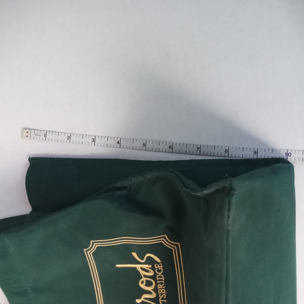 Harrods Green Tote Bag Embroidered Waterproof View 6